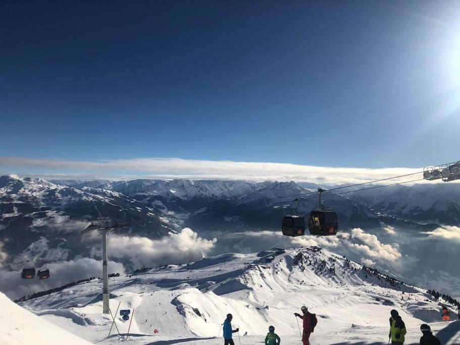 Ferienhaus Zillertal Panorama Blick Balkon Sauna Zellberg ภายนอก รูปภาพ