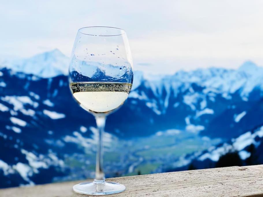 Ferienhaus Zillertal Panorama Blick Balkon Sauna Zellberg ภายนอก รูปภาพ
